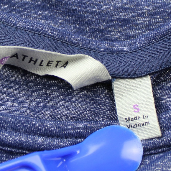 Athleta Blue Dress Small Ruched Long Sleeves Bodycon - Picture 3 of 6